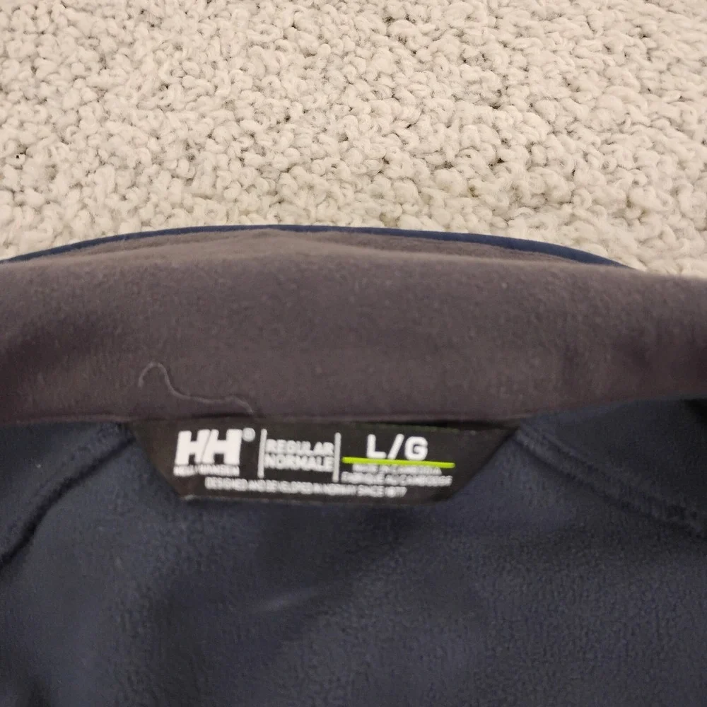 Helly Hansen Vest Mens Large Blue Paramount Soft Shell Jacket Hiking Beach Navy